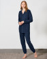 Preview: HempAge Unisex Hanf Pyjamahemd - Farbe navy aus Hanf und Bio-Baumwolle