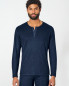 Preview: HempAge Hanf Langarm Shirt - Farbe navy aus Hanf und Bio-Baumwolle