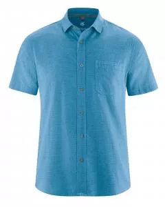 HempAge Hanf Hemd - Farbe topaz aus Hanf und Bio-Baumwolle