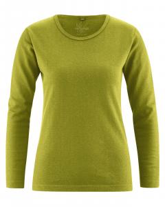 HempAge Hanf Langarm Shirt Naomi - Farbe fern aus Hanf und Bio-Baumwolle