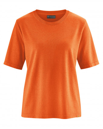 HempAge Hanf T-Shirt - Farbe nectarine aus Hanf und Bio-Baumwolle