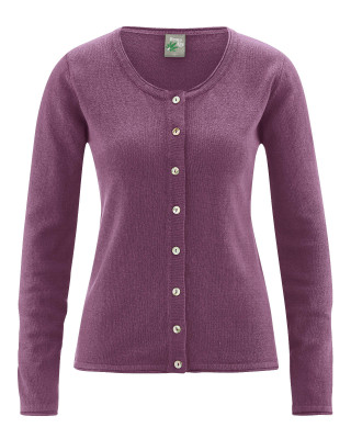 HempAge Hanf Cardigan - Farbe purple aus Hanf und Bio-Baumwolle