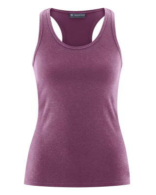 HempAge Hanf Yoga Top - Farbe purple aus Bio-Baumwolle und Hanf