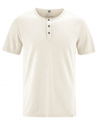 HempAge Hanf Henley - Farbe offwhite aus Hanf und Bio-Baumwolle