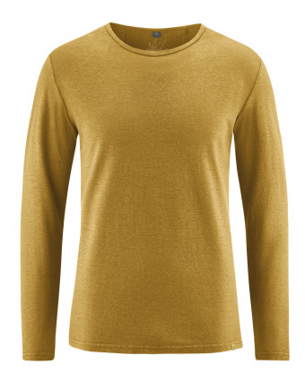 HempAge Hanf Langarmshirt - Farbe peanut aus Hanf und Bio-Baumwolle