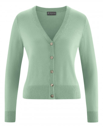 HempAge Hanf Cardigan - Farbe menta aus Hanf und Bio-Baumwolle