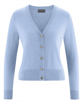 HempAge Hanf Cardigan - Farbe water aus Hanf und Bio-Baumwolle