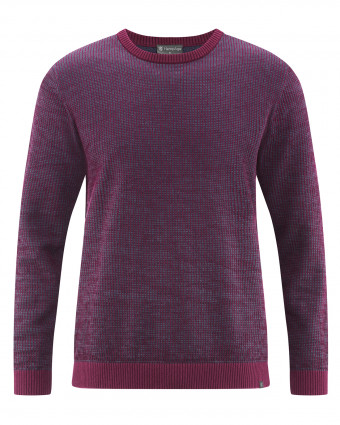 HempAge Hanf Pullover - Farbe wine/reef aus Hanf und Bio-Baumwolle