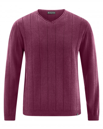 HempAge Hanf Pullover - Farbe wine aus Hanf und Bio-Baumwolle