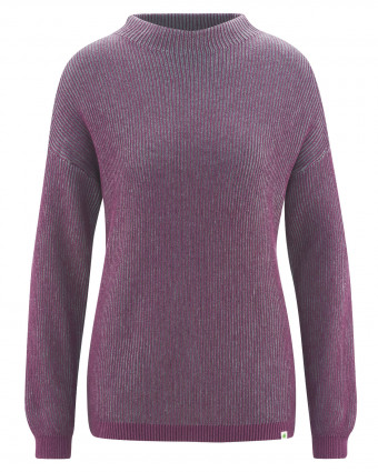 HempAge Hanf Pullover - Farbe purple / titan aus Hanf und Bio-Baumwolle