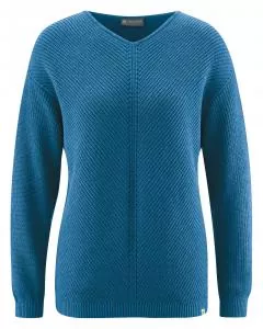 HempAge Hanf Pullover - Farbe sea aus Hanf und Bio-Baumwolle