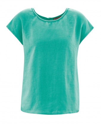 HempAge Hanf Bluse - Farbe emerald aus 100% Hanf