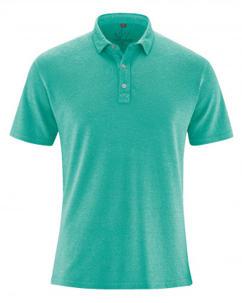 HempAge Hanf Poloshirt - Farbe emerald aus Hanf und Bio-Baumwolle