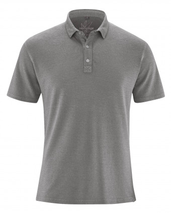 HempAge Hanf Poloshirt - Farbe taupe aus Hanf und Bio-Baumwolle