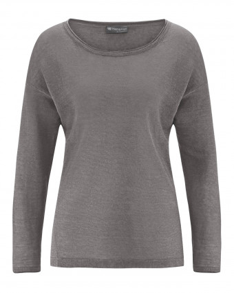 HempAge Hanf Sommerpullover - Farbe taupe aus 100% Hanf