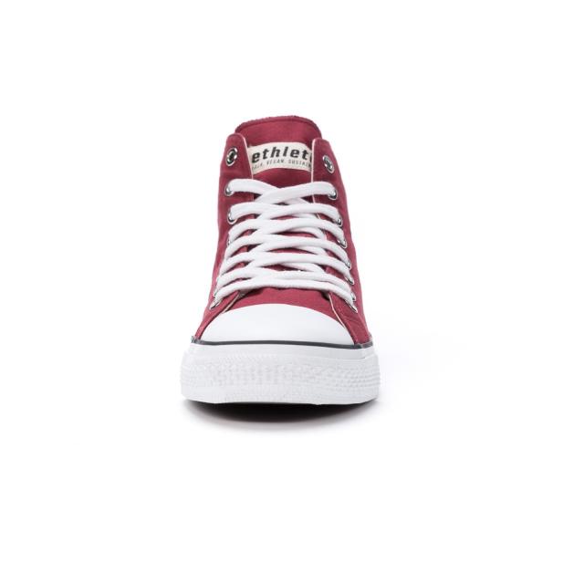 Ethletic Sneaker vegan HiCut Collection 19 - Farbe true blood / white aus Bio-Baumwolle