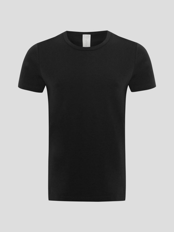 Hanf Herren Enges T-Shirt - Farbe black aus Hanf und Bio-Baumwolle