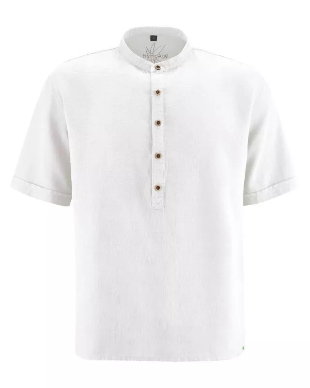 HempAge Hanf Hemd - Farbe white aus Hanf und Bio-Baumwolle
