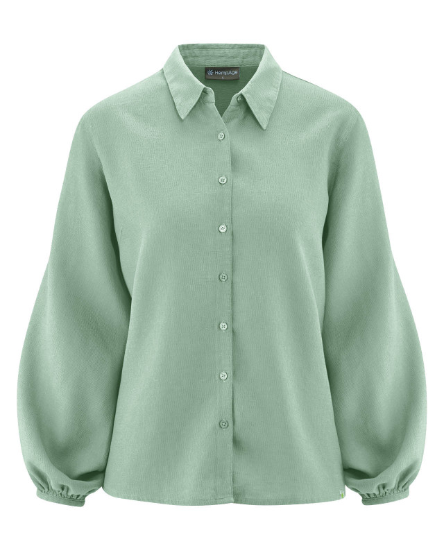 HempAge Hanf Bluse - Farbe menta aus Hanf und Bio-Baumwolle