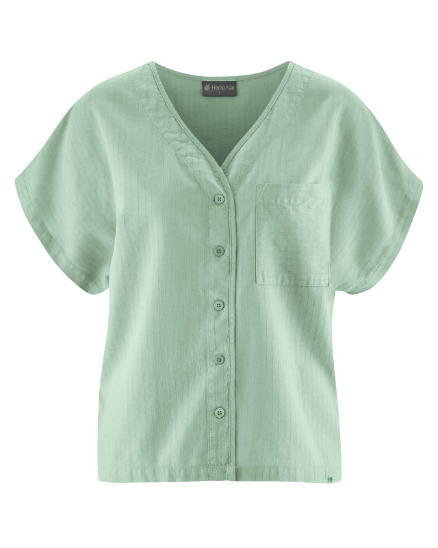 HempAge Hanf Bluse - Farbe menta aus Hanf und Bio-Baumwolle