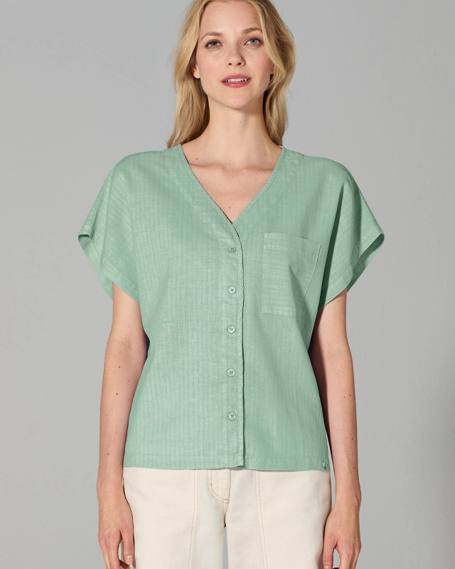 HempAge Hanf Bluse - Farbe menta aus Hanf und Bio-Baumwolle