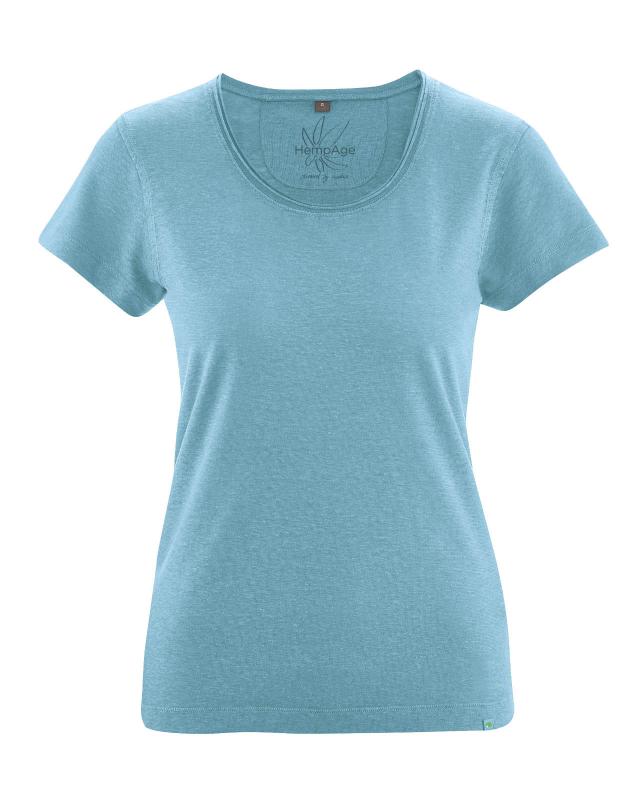 HempAge Hanf T-Shirt Breeze - Farbe wave aus Hanf und Bio-Baumwolle