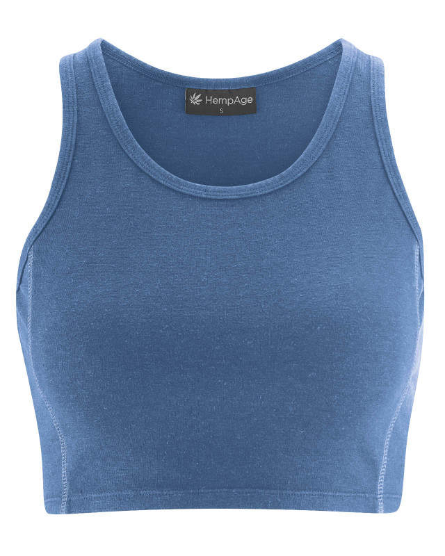 HempAge Hanf Yoga Top - Farbe blueberry aus Hanf und Bio-Baumwolle