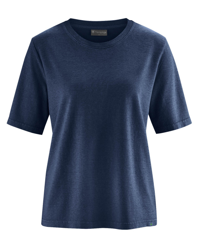 HempAge Hanf T-Shirt - Farbe navy aus Hanf und Bio-Baumwolle