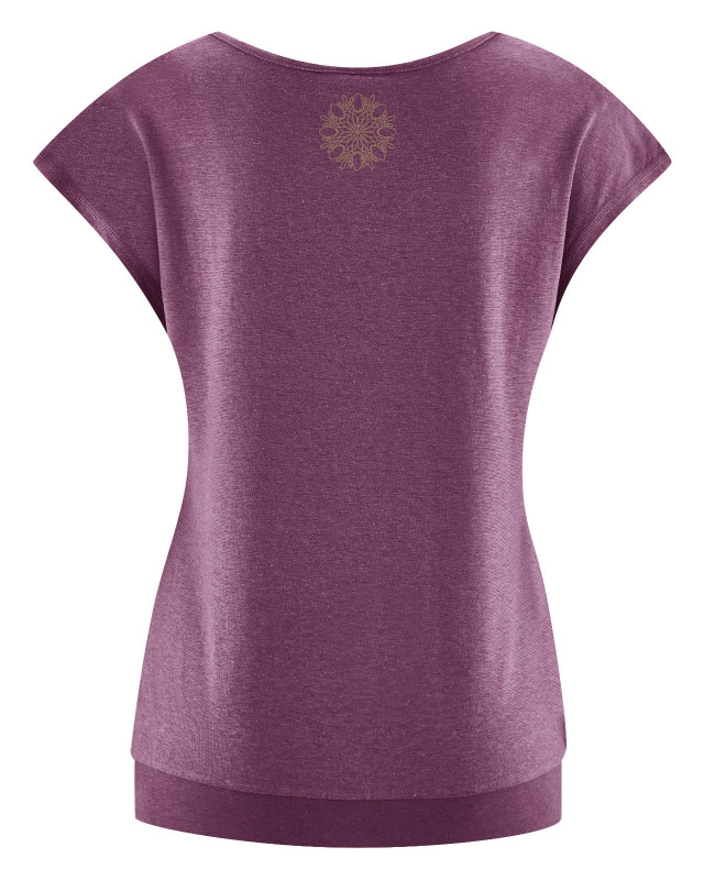 HempAge Hanf Yoga T-Shirt - Farbe purple aus Hanf und Bio-Baumwolle