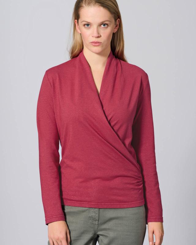 HempAge Hanf Langarm Shirt - Farbe barolo aus Hanf und Bio-Baumwolle