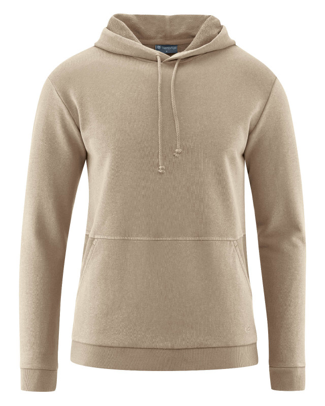 HempAge Hanf Hoodie - Farbe grit aus Hanf und Bio-Baumwolle