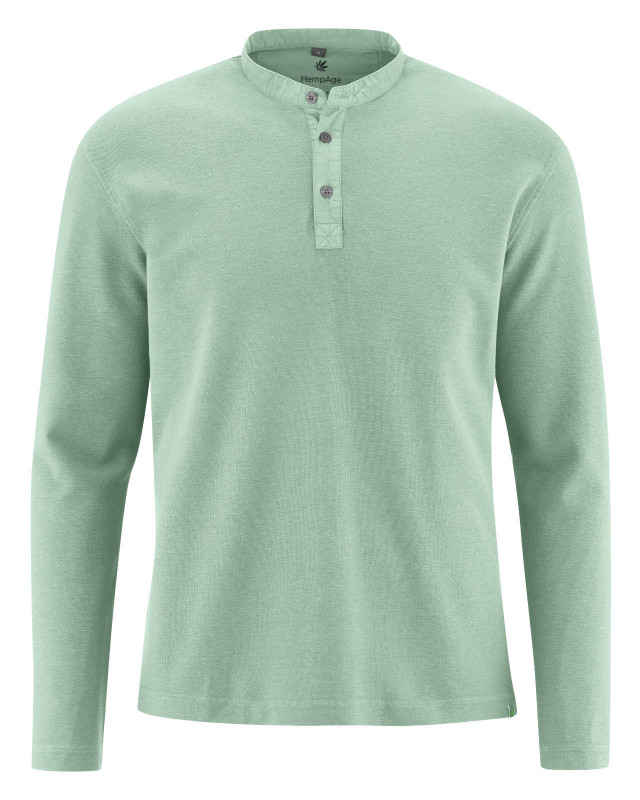 HempAge Hanf Langarm Shirt - Farbe menta aus Hanf und Bio-Baumwolle