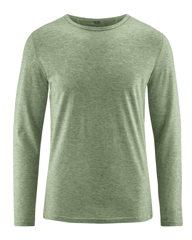 HempAge Hanf Langarmshirt - Farbe cactus aus Bio-Baumwolle und Hanf