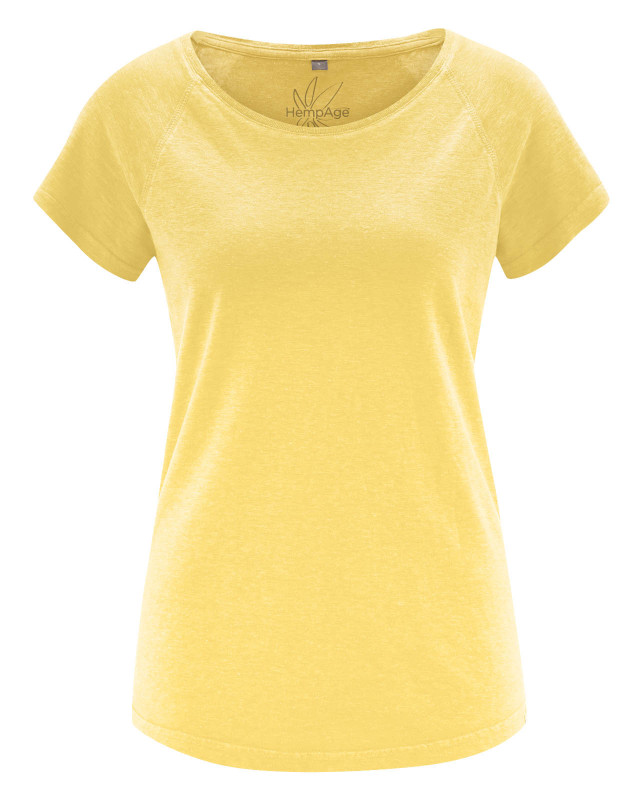 HempAge Hanf Raglan Shirt - Farbe butter aus Hanf und Bio-Baumwolle