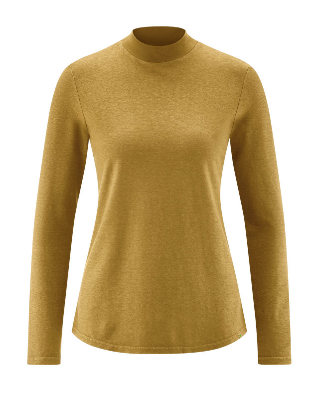 HempAge Hanf Langarmshirt - Farbe peanut aus Hanf und Bio-Baumwolle