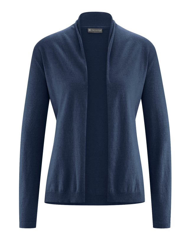 HempAge Hanf Strickjacke - Farbe navy aus Hanf und Bio-Baumwolle