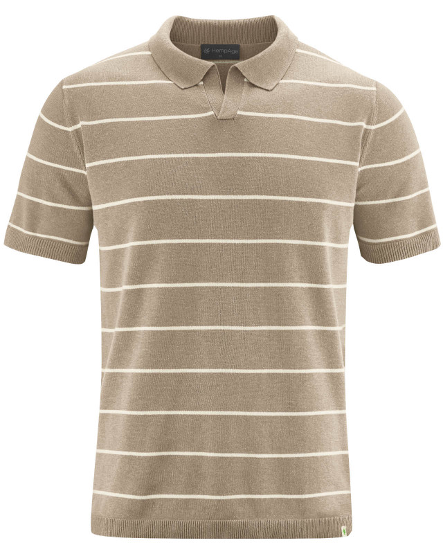 HempAge Hanf Polo Shirt - Farbe grit aus Hanf und Bio-Baumwolle