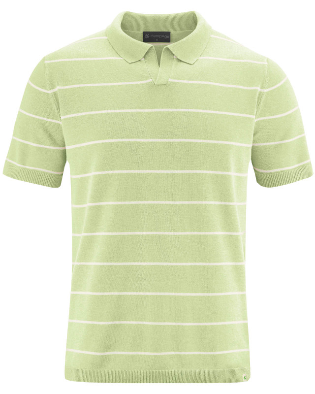 HempAge Hanf Polo Shirt - Farbe matcha aus Hanf und Bio-Baumwolle