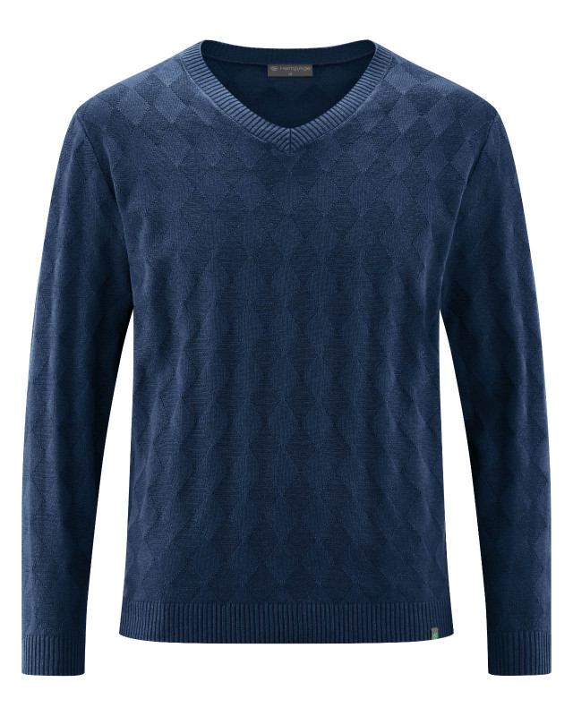 HempAge Hanf Pullover - Farbe navy aus Hanf und Bio-Baumwolle